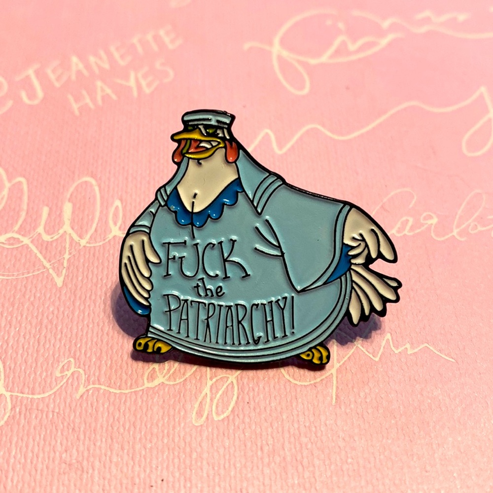 Fck the patriarchy enamel pin